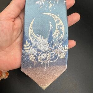 Blue and Gold Celestial Tie